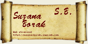 Suzana Borak vizit kartica